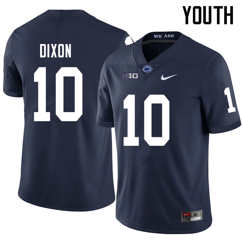 NCAA Nike Youth Penn State Nittany Lions Lance Dixon #10 College Football Authentic Navy Stitched Jersey VTD3398VS